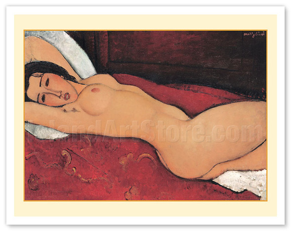 Reclining Nuda - c. 1917 - Poster by Amedeo Modigliani