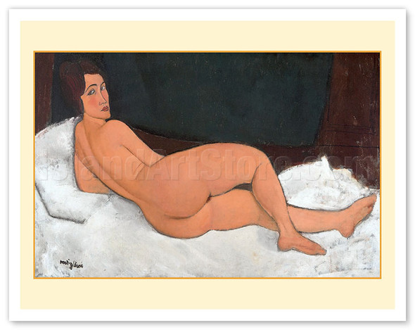 Reclining Nuda (On Left Side) - c. 1917 - Poster by Amedeo Modigliani