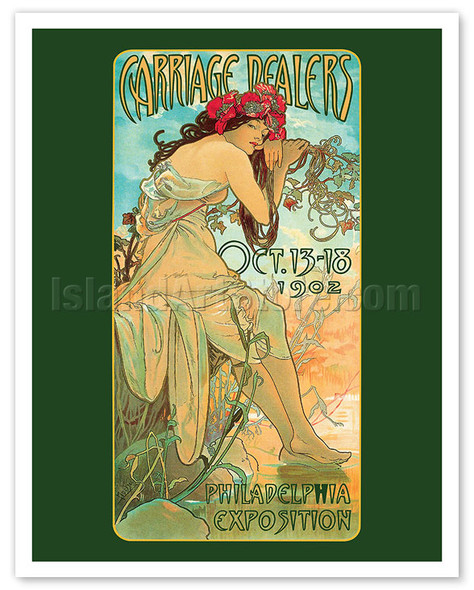 National Carriage Dealers Exposition - Philadelphia, Oct. 13-18 1902 - Poster by Alphonse Mucha