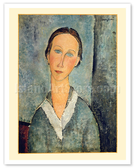 Girl in a Sailor's Blouse - c. 1918 - Poster by Amedeo Modigliani
