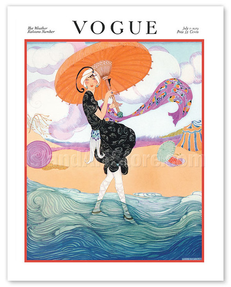 Fashion Magazine - Hot Weather - July 1 1919 - Poster by Helen Dryden