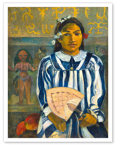 Tehamana Has Many Parents - The Ancestors of Tehamana (Merahi Metua no Tehamana) - c. 1893 - Poster by Paul Gauguin