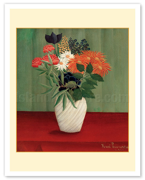 Bouquet of Flowers with China Asters and Tokyos - c. 1910 - Poster by Henri Rousseau