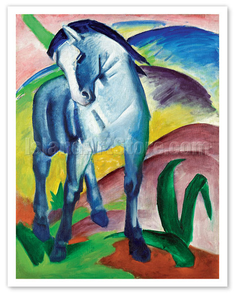 Blue Horse I (Blaues Pferd) - c. 1911 - Poster by Franz Marc