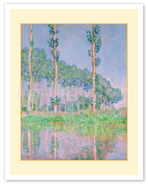 Poplars Pink Effect - c. 1891 - Poster by Claude Monet