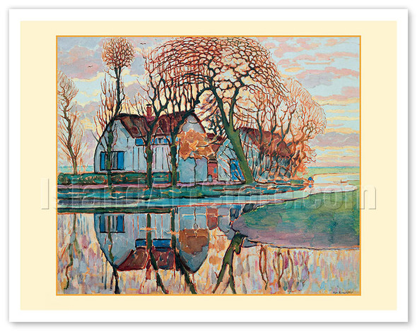 Farm near Duivendrecht Netherlands - c. 1916 - Poster by Piet Mondrian