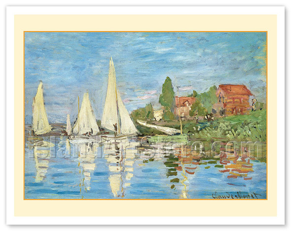 Regattas at Argenteuil France - c. 1872 - Poster by Claude Monet
