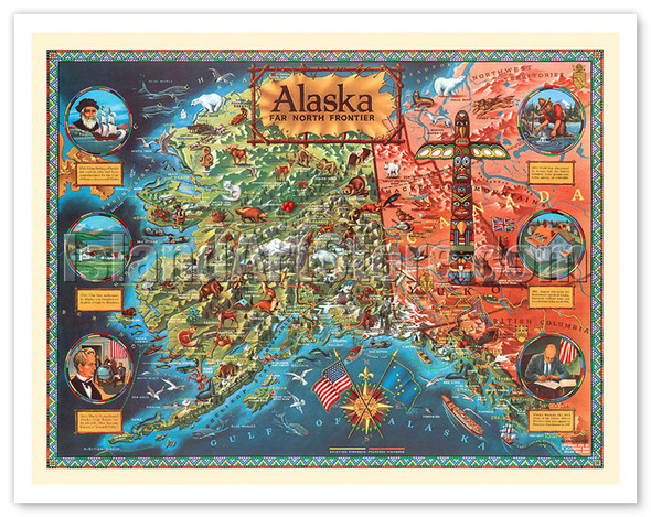 Alaska Far North Frontier - c. 1959 - Poster by Klengston Rude