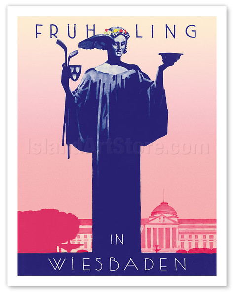 Spring (Frühling) in Wiesbaden Germany - c. 1920's - Poster by Ludwig Hohlwein