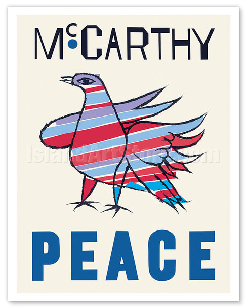 Eugene McCarthy Peace - c. 1968 - Poster by Ben Shahn