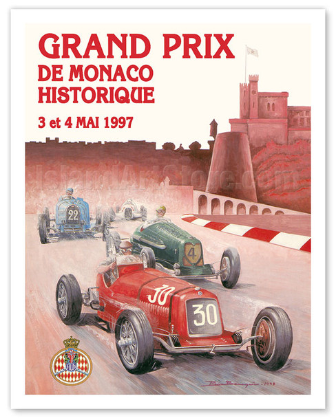 1997 Monaco Historic Grand Prix - Poster by Pierre Berenguier