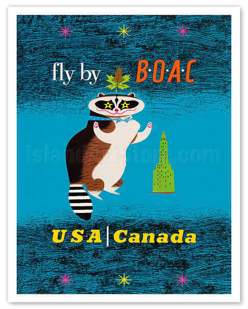 BOAC - USA Canada - c. 1950 - Poster by Maurice Laban