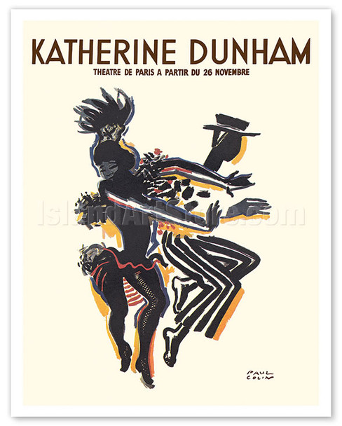 Katherine Dunham - Black Dancer Choreographer - c. 1947 - Poster by Paul Colin