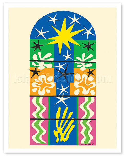 Christmas Eve - Maquette Design for Stain-Glass Window - c. 1952 - Poster by Henri Matisse