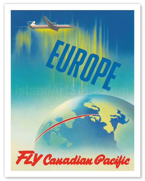 Europe - Fly Canadian Pacific Air Lines - c. 1956 - Poster by Peter Ewart