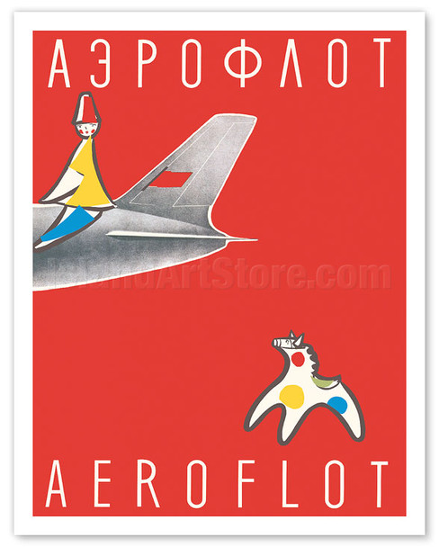 Aeroflot - National Airline of the USSR - Аэрофлoт - c. 1961 - Poster by Y. Blumin