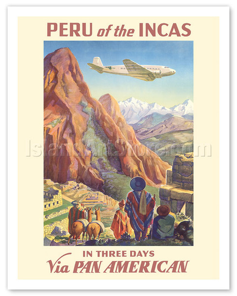 Peru of the Incas - Pan American Airways (PAA) - Machu Picchu - c. 1938 - Poster by Paul George Lawler