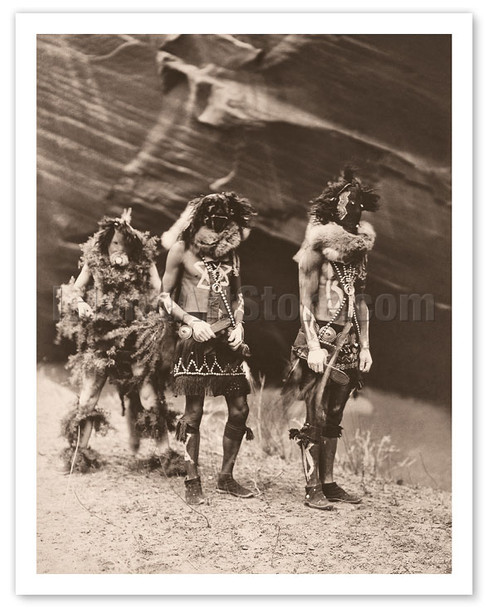 Yeibichai War Gods - Navajo Ceremony - The North American Indians - c. 1904