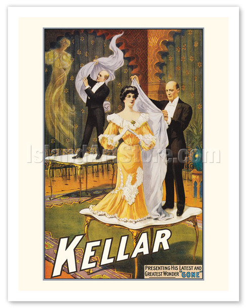 Harry Kellar’s Gone Illusion - c. 1904 - Vintage Advertisement Poster