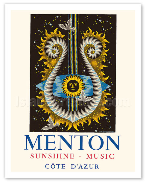 Menton, France - Côte d'Azur - Sunshine and Music - French Riviera - Poster by Jean Picart Le Doux