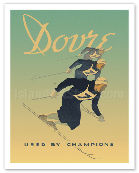 Dovre Ski Binding Company - Used by Champions - c. 1930's - Poster by G. Hansen