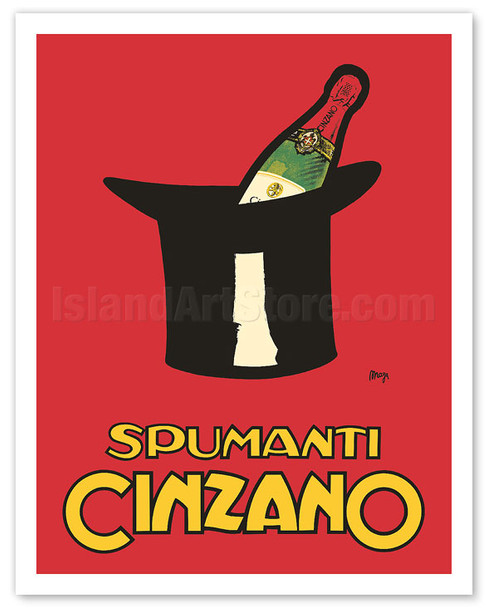 Asti Spumanti Cinzano - Italian Sparkling Wine - c. 1950's - Poster by Achille Mauzan