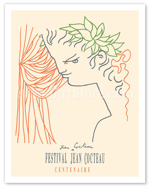 Festival Jean Cocteau Centenaire - c. 1989 - Poster by Jean Cocteau