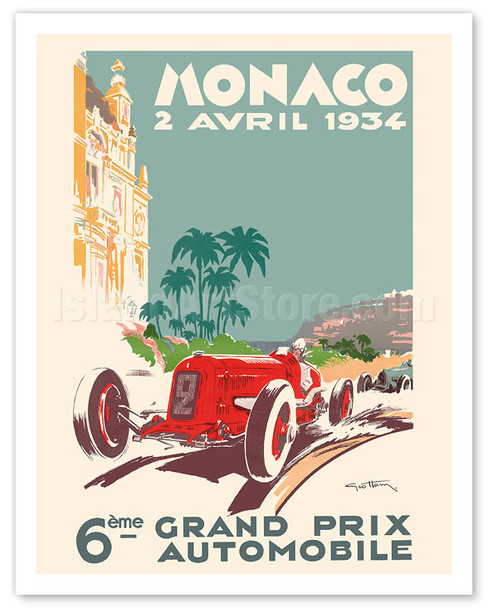 6th Monaco Grand Prix 1934 - Formula One - Poster by Géo Ham (Georges Hamel)
