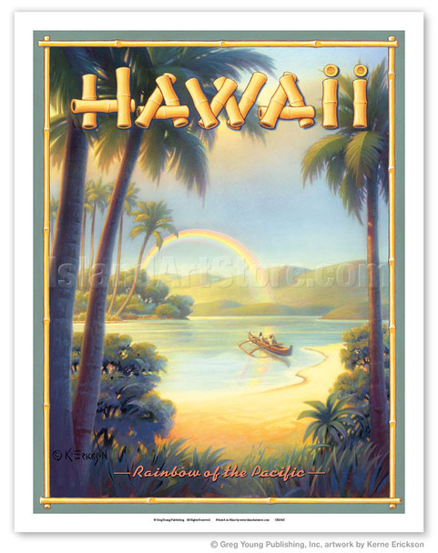 Rainbow of the Pacific - Hawaii - Poster by Kerne Erickson