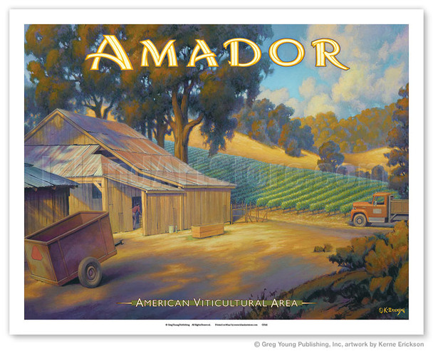 Amador Wineries - El Dorado County - Poster by Kerne Erickson