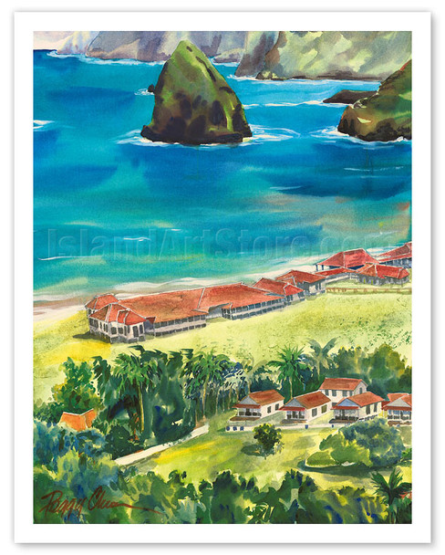 Kalaupapa - Hawaiian Island Molokai - Father Damien Leper Settlement - Poster by Peggy Chun