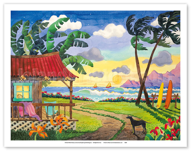 Sunset in Paradise - Tropical Beach - Hawaii - Hawaiian Islands - Poster by Robin Wethe Altman