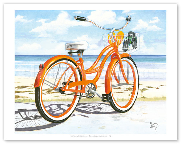 My Orange Pride - Bicycle at the Beach