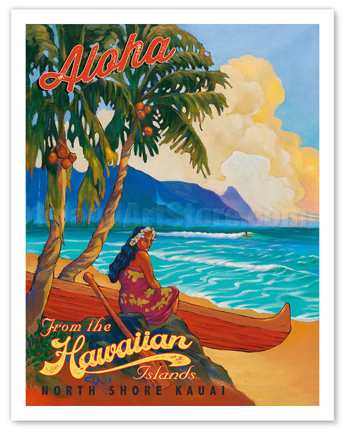 Aloha From the Hawaiian Islands - North Shore Kauai Hawaii - Poster by Rick Sharp