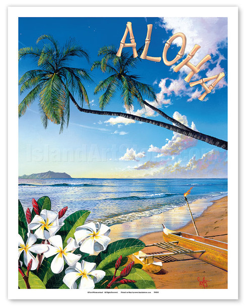 Distant Shores - Aloha - Hawaiian Island Paradise Ocean View - Poster by Scott Westmoreland