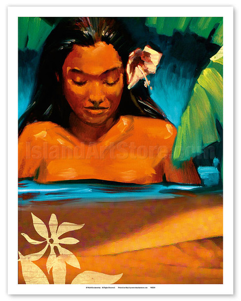 Water Girl - Hawaiian Island Woman - Poster by Wade Koniakowsky