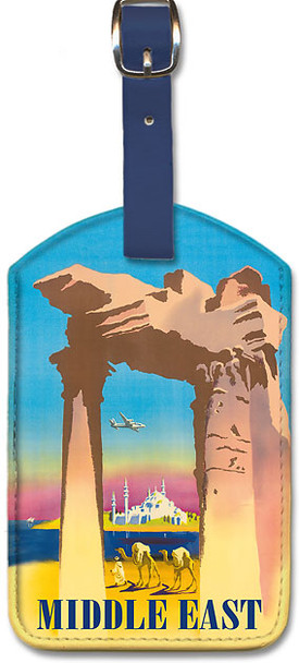 Middle East by Jean Even - Leatherette Luggage Tag