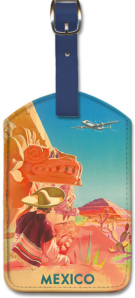 Mexico - Mayan Ruins - Leatherette Luggage Tag