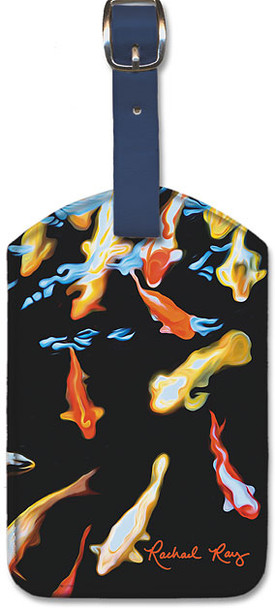 Koi Reflections by Rachael Ray - Hawaiian Leatherette Luggage Tag