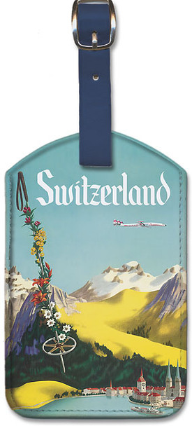 Switzerland - Lake Lucerne Swiss Alps - Leatherette Luggage Tag