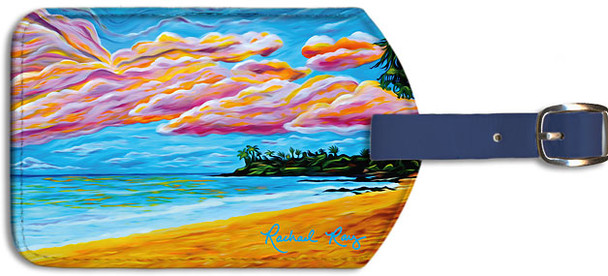 Paia Bay Sunrise - Hawaiian Leatherette Luggage Tag