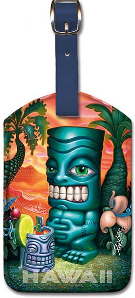 Diga Diga Doo - Hawaiian Leatherette Luggage Tag