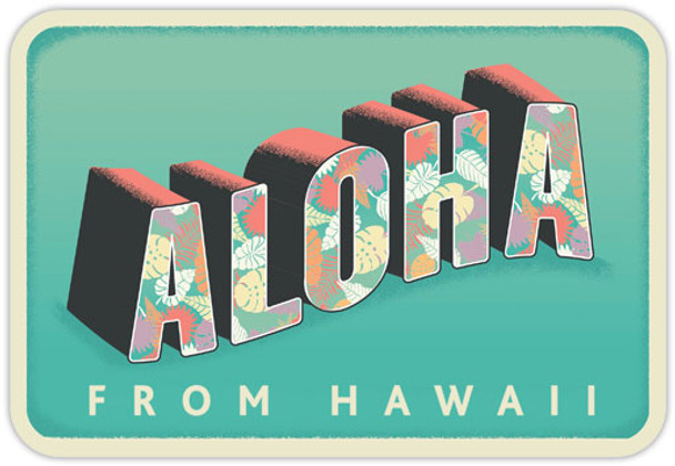 Aloha From Hawaii - Hawaiian Art Sticker