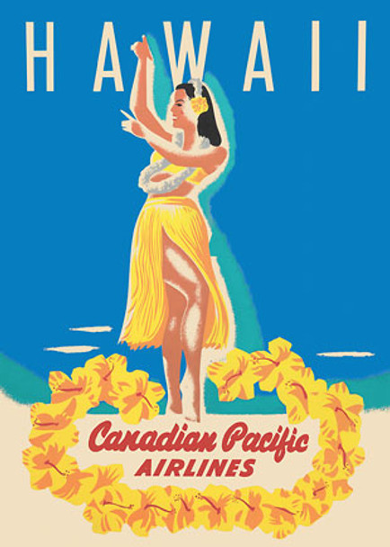 Hawaii - Canadian Pacific Airlines - Hawaiian Hula Dancer - Magnet