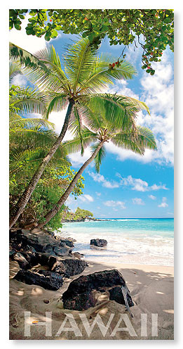 Hamoa Beach - Hawaiian Panoramic Magnet