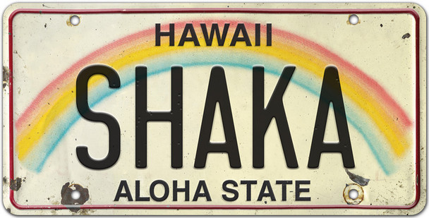 Shaka - Hawaiian License Plate