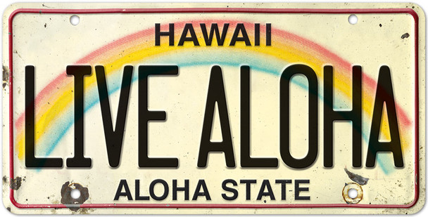 Live Aloha - Hawaiian License Plate