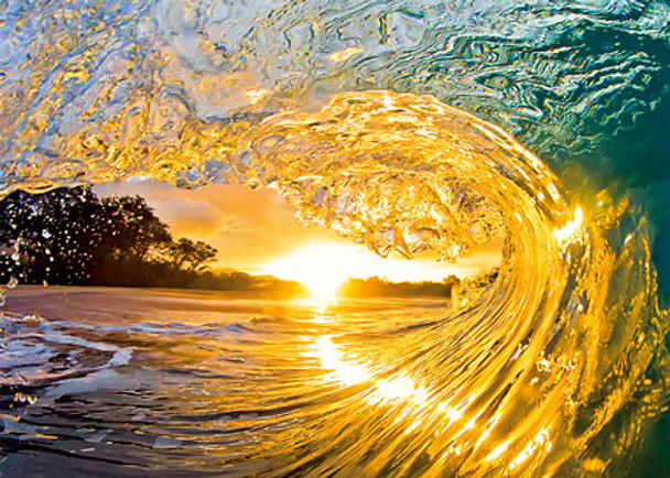 Sunrise Barrel - Hawaiian Everyday Blank Greeting Card Sunrise Barrel - Hawaiian Everyday Blank Greeting Card