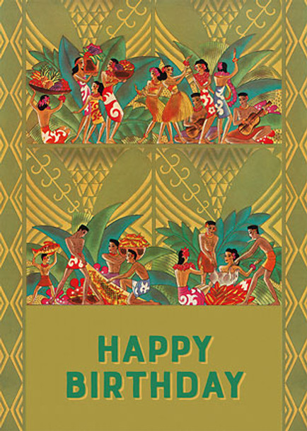 Aloha Birthday Luau - Hawaiian Happy Birthday Greeting Card Aloha Birthday Luau - Hawaiian Happy Birthday Greeting Card