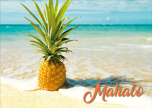 Pineapple Beach - Mahalo / Thank You Greeting Card Pineapple Beach - Mahalo / Thank You Greeting Card